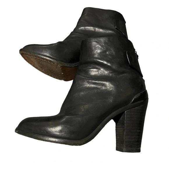 Rag & Bone Kerr Black Leather Ankle Chelsea Boots, size 39 - Picture 1 of 9